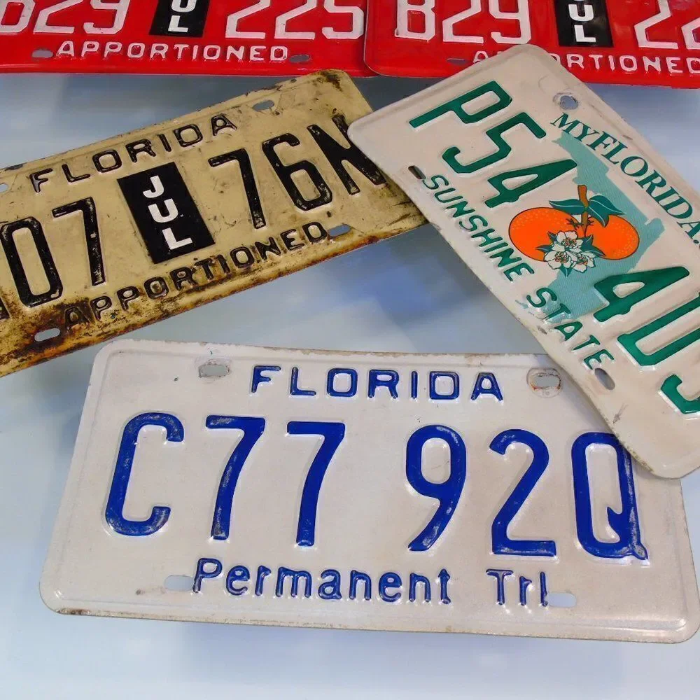 Tags Trailer Truck Vehicle License Plates Lot of 7